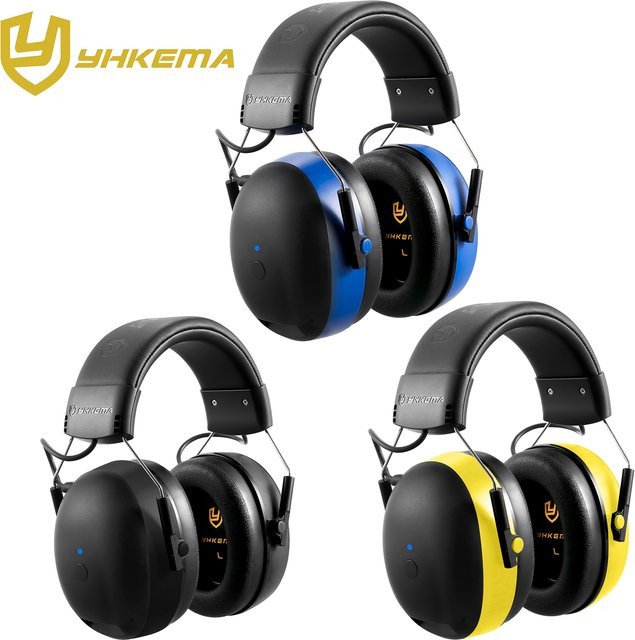 YAKEMA Gehörschutz-Kopfhörer mit Bluetooth 6.0, kabellose geräuschreduzierende Sicherheits-Ohrenschützer in Schwarz - Bild 1