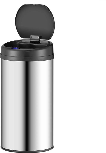 Juskys Automatik Mülleimer mit Sensor 40 L in Silber - Bild 1