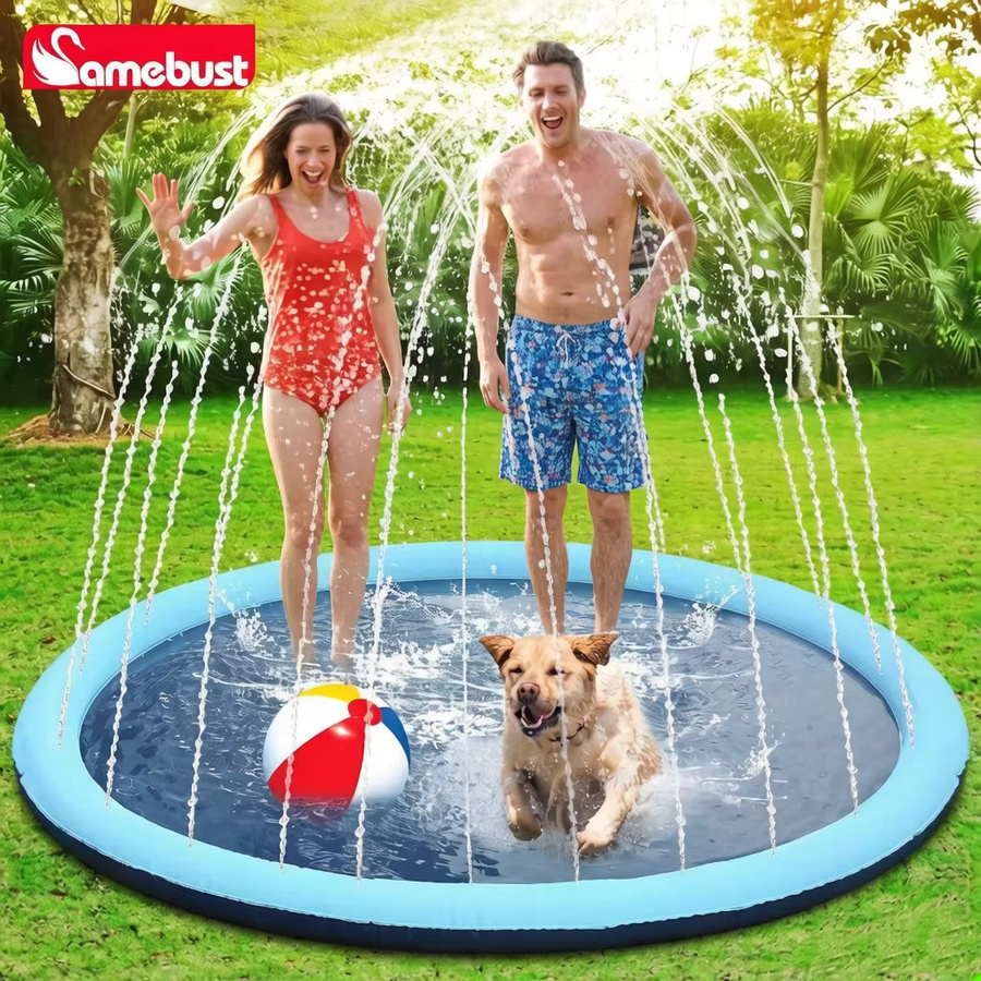 Camebust Aufblasbare PVC-Wasserspritzmatte, Outdoor-Wasserspielzeug - Bild 3