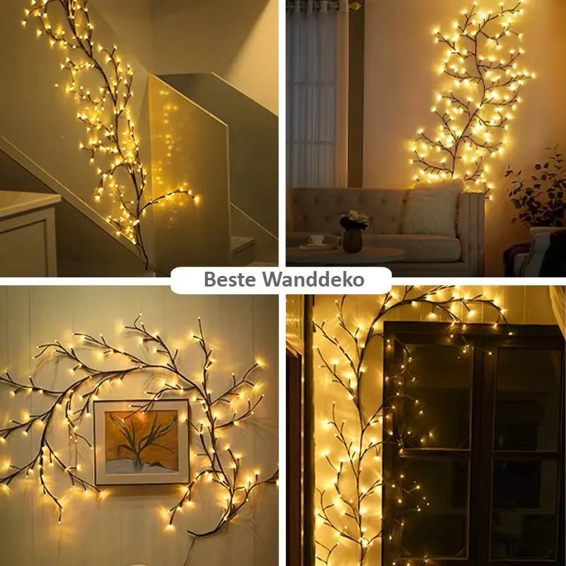 Leclstar LED Lichterkette mit 144 LEDs in Warmweiß für Wanddekoration und Schlafzimmer als DIY Atmosphäre Licht - Bild 4