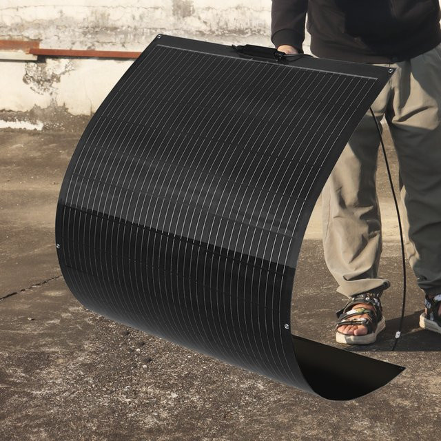 Flexibles Photovoltaikpanel von xinpuguang in Schwarz für 12V Batterien, geeignet für Haus, Balkon, Wohnmobil und Boot - Bild 1