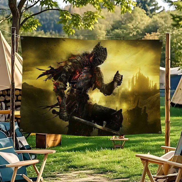 Potdemiel Dark Souls Hängende Flagge aus Polyester mit Kreativem Muster - Bild 1