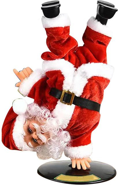Elektrische Weihnachtspuppe Santa Claus in Rot als singendes und tanzendes Musik-Spielzeug für Kinder - Bild 1