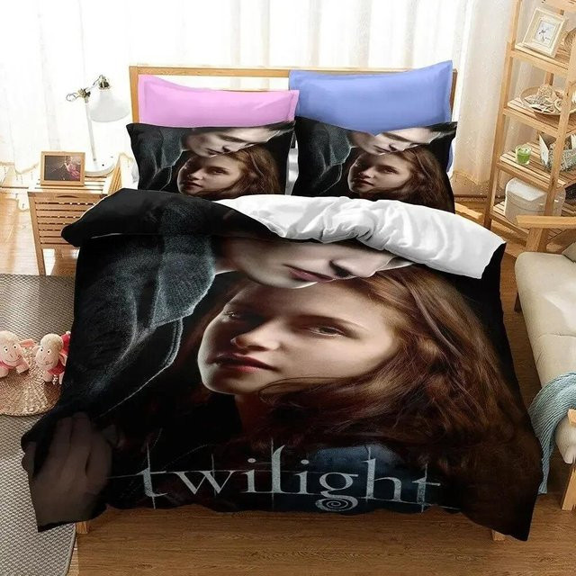 Twilight Saga 3D Bettwäscheset mit Bettbezug und Kissenbezug aus Mikrofaser, Mehrfarbig, B/H: 180 x 210 cm - Bild 1