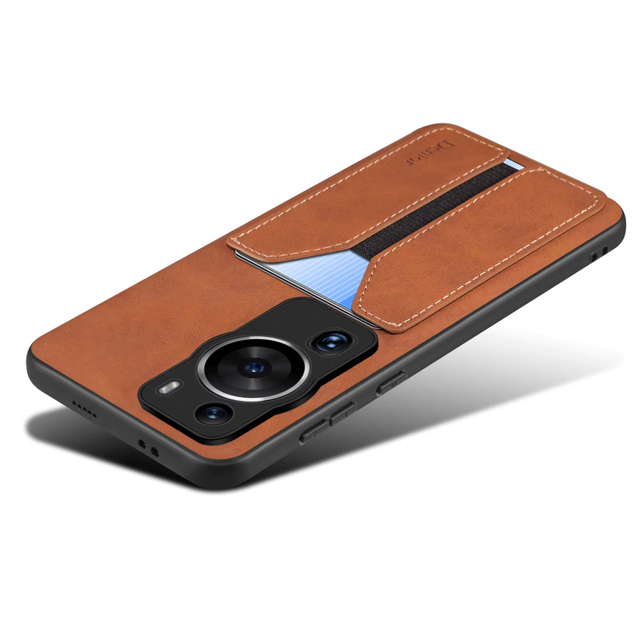 Eucagr Luxus Leder Handyhülle mit Kartenhalter für Huawei P30 P40 P50 P60 Pro und Mate 60 50 40 30 sowie Honor Pro, stoßfest, Schwarz und Braun - Bild 2
