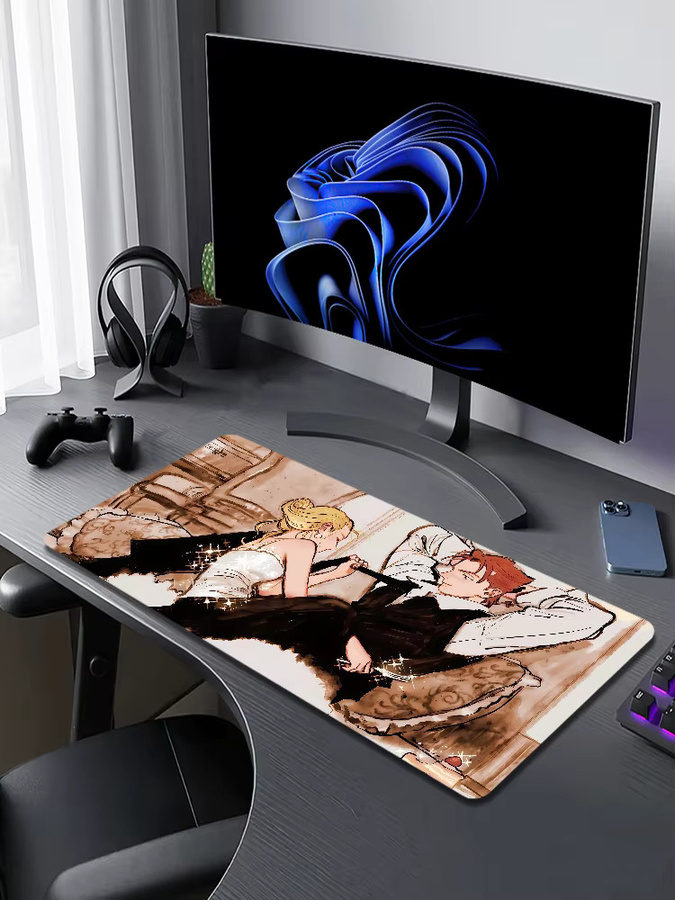 Lockedge Mauspad Manga Design rutschfest und verdickt in Multicolour für Gaming und Büro - Bild 6