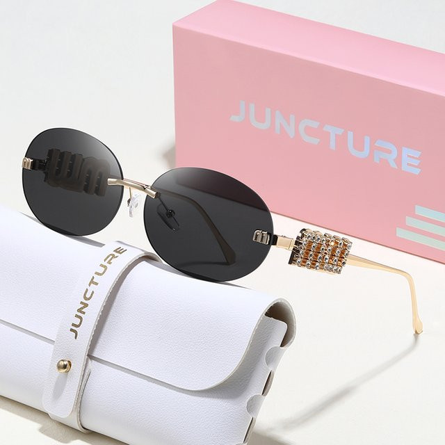 JUNCTURE Sonnenbrille, randlos, oval, Metall - Bild 1