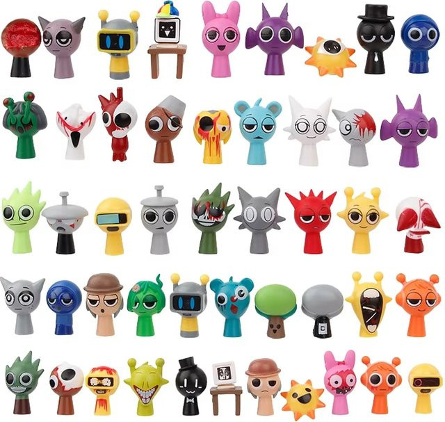 Bandai Sprunki Wenda, Action Figur, 48-teiliges Set, Mini, 3 cm - Bild 1