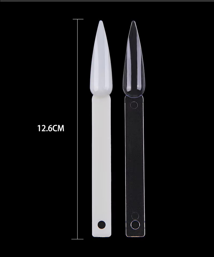 CHUNSHU Falsche Nagel Tipps, Stiletto Form, 50 Stück, Clear, Unisex - Bild 2