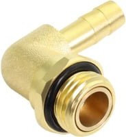 Alphacool ES Winkeladapter 90 Grad drehbar G1/4 mit 6mm ID in Gold - Bild 1