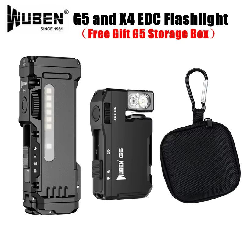 WUBEN G5 & X4 EDC Taschenlampe wiederaufladbar wasserdicht mit RGB-Lichtern und Magnetischem Ende inklusive Aufbewahrungsbox - Bild 6