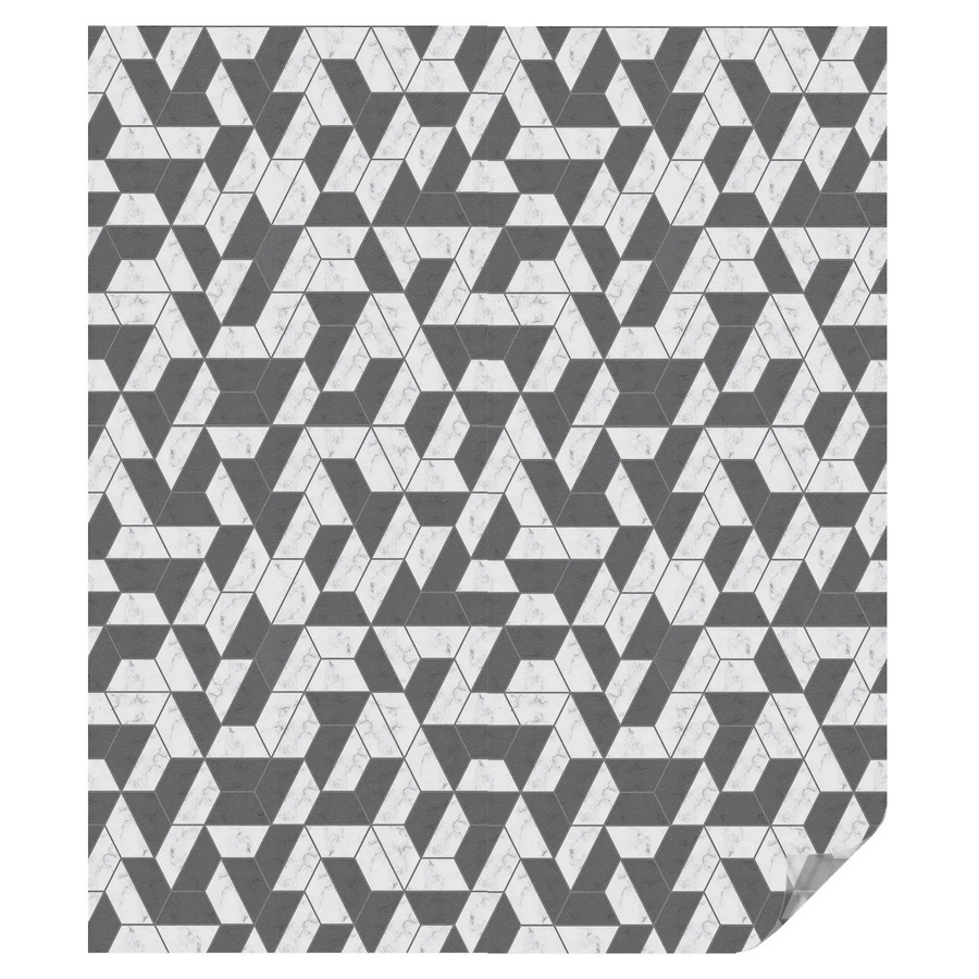 Tulup Buntglasfolie Geometrische Illusionen Fensterfolie in Schwarz und Multicolour, Breite: 100 cm, Höhe: 116 cm - Bild 2