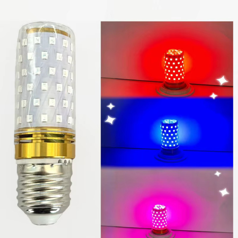 10er Set JOYPINJ RGB LED Mais Birnen mit E27 Fassung, Farbwechsel Rot Grün Blau für Party und Dekoration, Multicolour - Bild 2