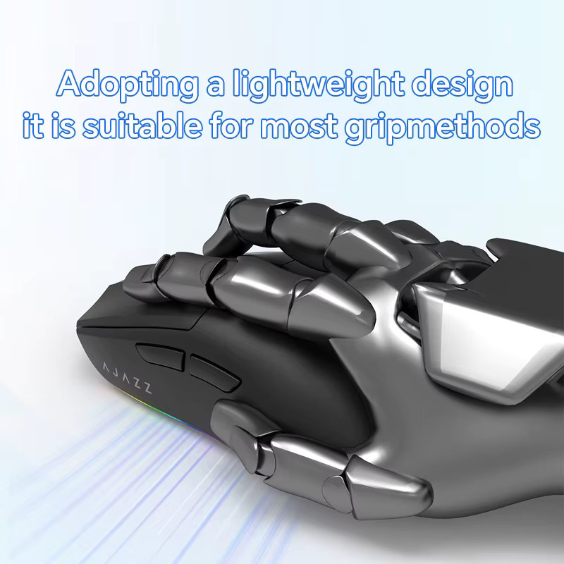 AJAZZ AJ139 V2 Gaming-Maus mit PAW3311 Sensor, Drei-Modus-Verbindung (Kabel, Bluetooth, 2,4G Wireless) für PC-Gamer - Bild 3