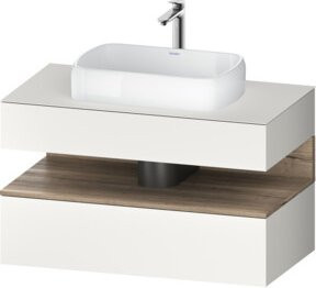 Duravit Waschtischunterschrank Qatego in Weiß mit einer Schublade, B/T/H: 100 x 55 x 60 cm - Bild 1