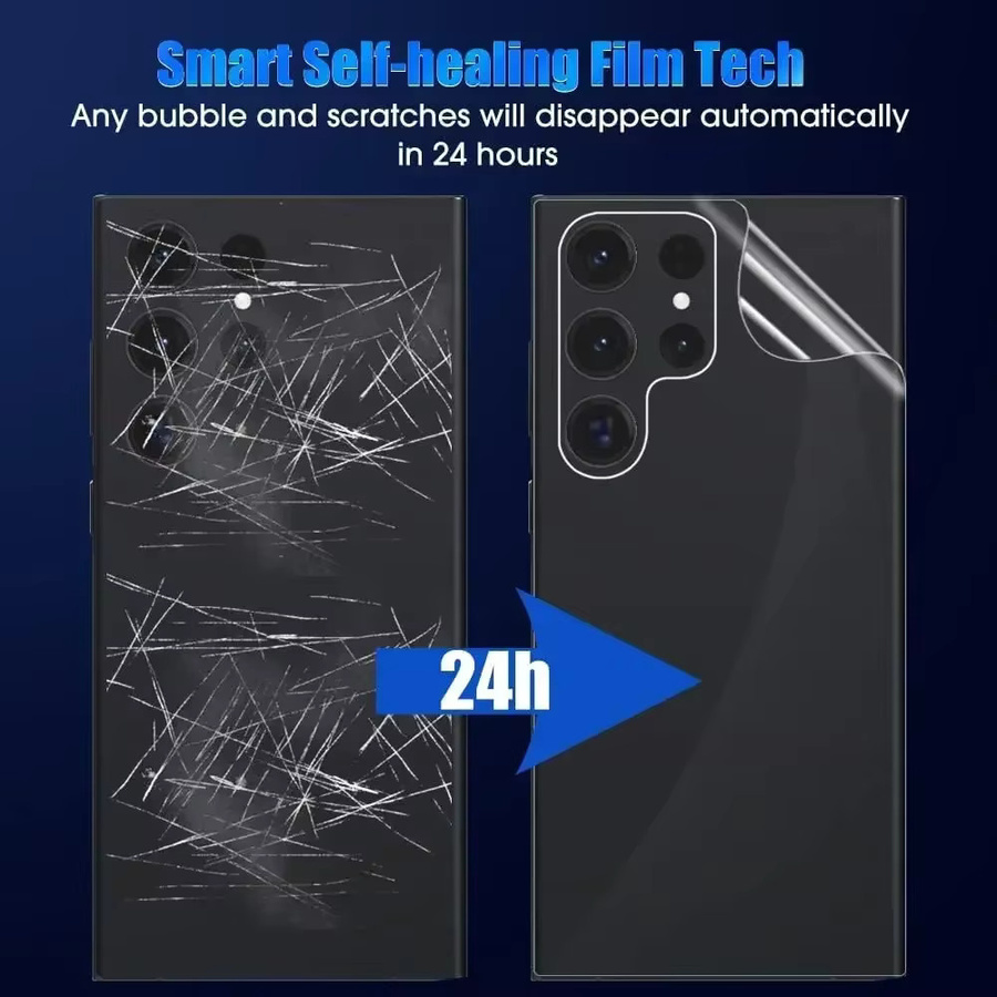Matte Hydrogel-Displayschutzfolie für Samsung Galaxy S25 S24 S23 S22 S21 S20 Ultra Plus FE inklusive Rückseitenfolie, transparent, 2-4 Stück - Bild 3