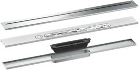 Hansgrohe Duschrinne Drain als Fertigset in Chrom, linearer Ablauf für die freie Aufstellung, Breite: 70 cm - Bild 1
