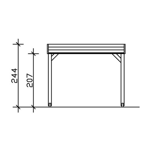 Skan Holz Pavillon Toulouse aus Fichtenholz in Nussbaum-Optik, braun, B/T/H: 294 x 294 x 244 cm - Bild 4