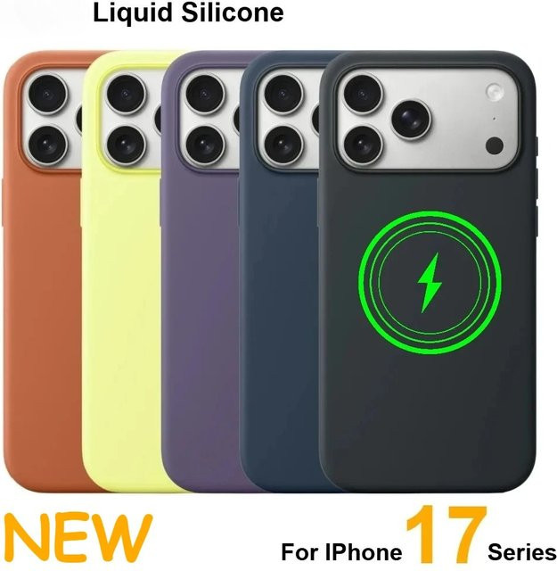 Apple Original Flüssigsilikonhülle für iPhone 17 Pro Max, 17 Pro, 17 und 17 Air mit Kamerakontrollfunktion und MagSafe Kompatibilität, Farbe: Grün - Bild 1