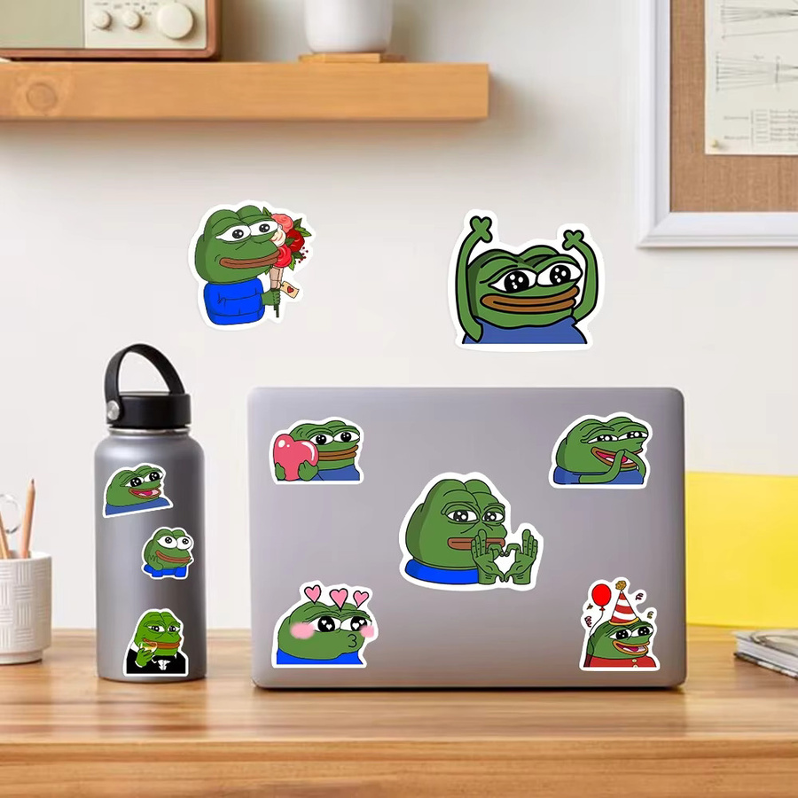 Pepe Frosch-Aufkleber Set in Multicolour, wasserfeste Graffiti-Aufkleber für Laptop, Skateboard und Telefon - Bild 5