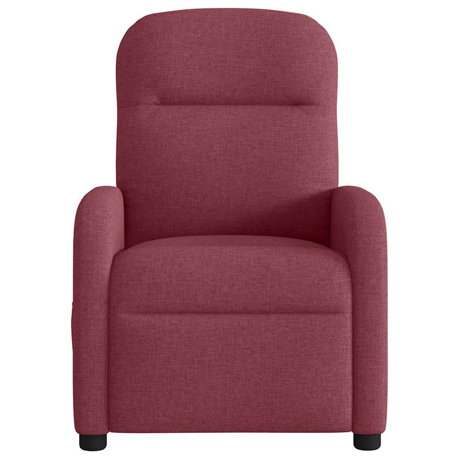 vidaXL Massagesessel als TV-Sessel aus Stoff in Weinrot, B/T/H: 66 x 88 x 95 cm - Bild 3