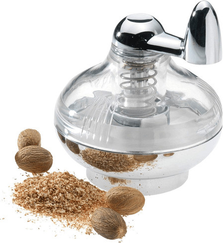 Westmark Muskatmühle mit Kurbel in Transparent und Silber - Bild 1