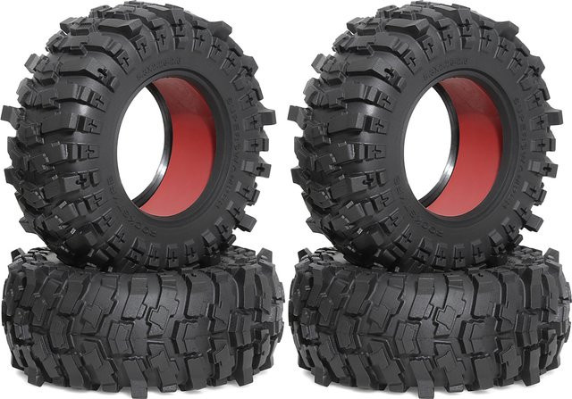 RS RC Crawler Reifen, 2,6'', 5,3'' OD, Gummi, Schwarz - Bild 1