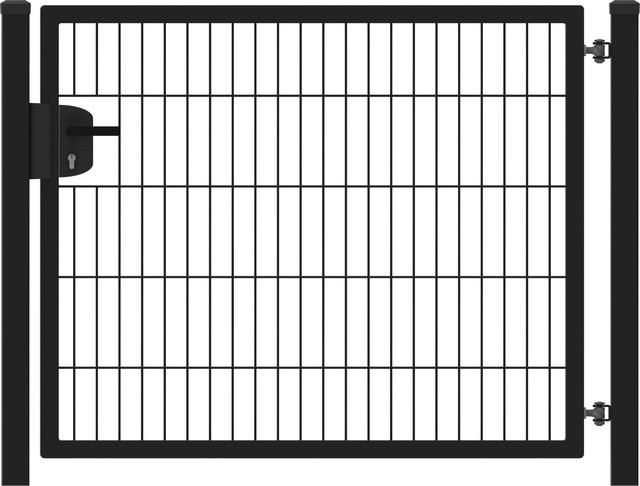 Drehtor für Gitterzaun und Stabmattenzaun in Anthrazit, Breite: 100 cm, Höhe: 173 cm - Bild 1
