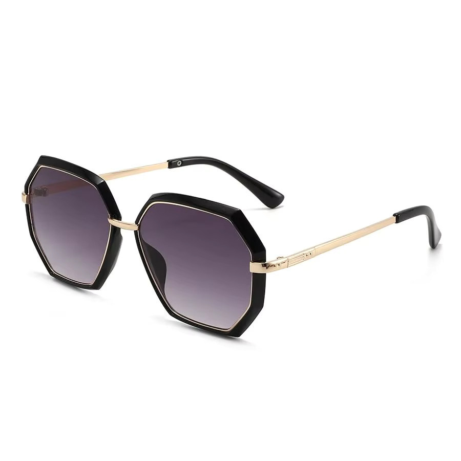 TWOOO Sonnenbrille, geometrisch, Vollrand, Metall, schwarz, Damen - Bild 5