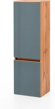 HELD MÖBEL Midischrank Helsinki in Grau mit Glastüren, B/H/T: 40 x 130 x 35 cm - Bild 1