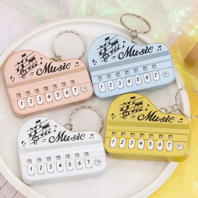 LENNIK Mini-Elektronik-Klaviatur-Schlüsselanhänger, Musikspielzeug, Bunt / Mehrfarbig - Bild 1