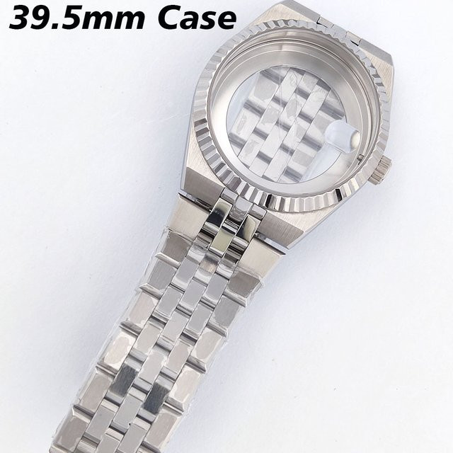 OUMASHI Uhrengehäuse mit Armband, Edelstahl, Silber, 39,5 mm - Bild 1