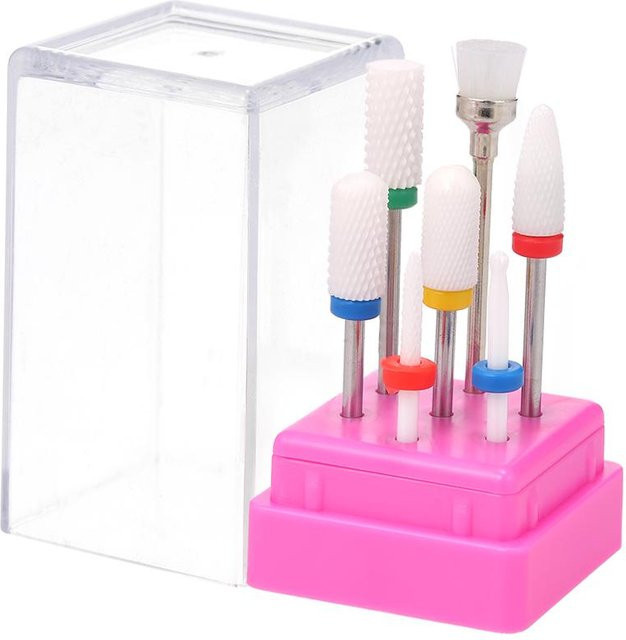 TOMTOP Nagelbohrer-Set, Keramik-Maniküre-Fräser, Weiß - Bild 1