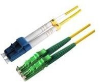 MicroConnect Glasfaser Netzwerkkabel E2000/APC zu LC/UPC Einzelmodus, gelb, Länge: 3,0 m, 9/125 Mikrometer (FIB472003) - Bild 1