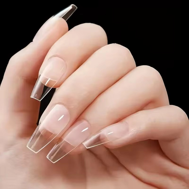 HotPress Künstliche Fingernägel, Ballerina-Form, Transparent, Matt, 120 Stück - Bild 5