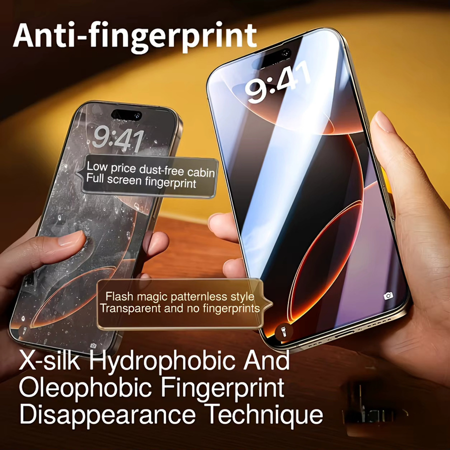 BOLLYMORE Displayschutzfolie Set aus 4 Stück, gehärtete Schutzfolie mit Staubfreier Installation und automatischer Ausrichtung, transparent, passend für iPhone 17 Pro Max, 16, 15, 14 Plus, 13, 12 und 11 - Bild 5