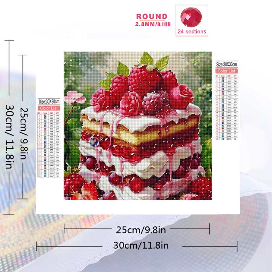 EverShine Diamant-Mosaik-Kuchen, Diamantmalerei, Bunt / Mehrfarbig - Bild 2
