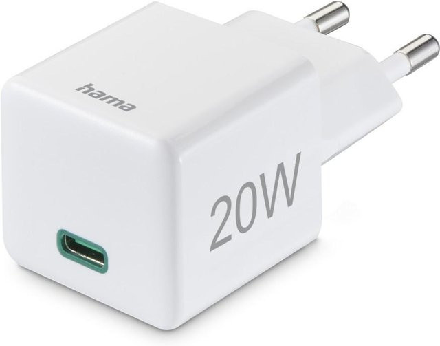 Hama USB-C Schnellladegerät mit 20 W PD in Weiß - Bild 1