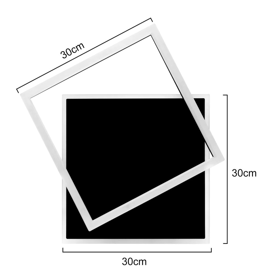 Cliheet 42W LED-Deckenleuchte aus Acryl in Weiß, dimmbar mit Fernbedienung, modernes Kreuz-Quadrat-Design für Wohnzimmer, Schlafzimmer, Küche und Büro - Bild 7