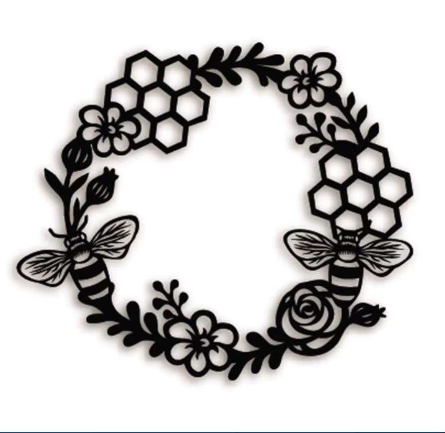 Blumenkranz mit Blättern aus Metall als Stanzform für Scrapbooking, Fotoalben und Bastelarbeiten zur dekorativen Prägung von Papier und Karten - Bild 3