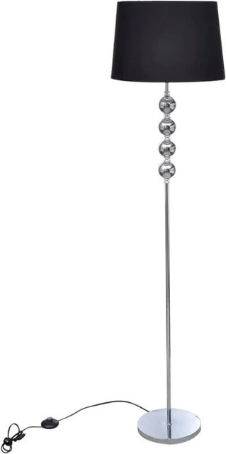 vidaXL Stehlampe mit 4 Kugeln in Schwarz und verchromtem Rohr, Höhe: 220 cm - Bild 1