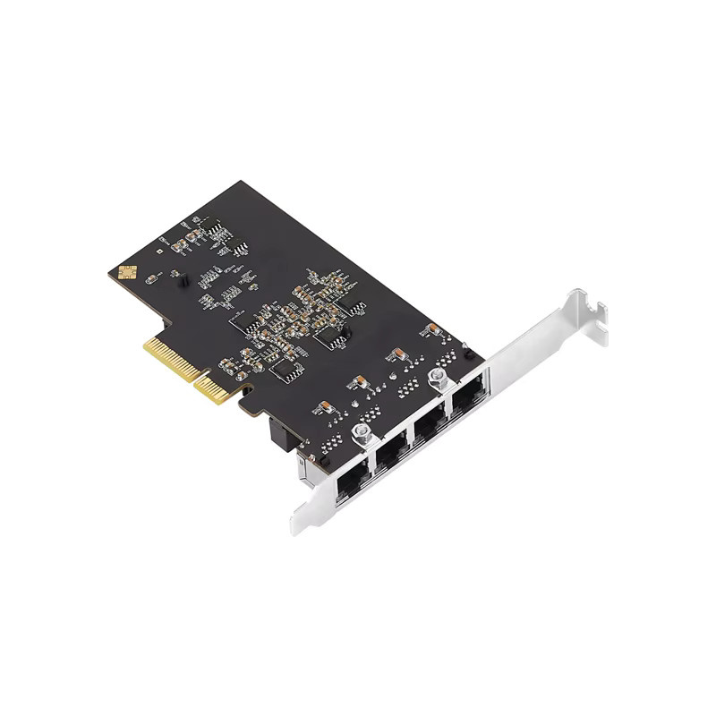 Lekuo PCIe Netzwerkkarte mit 4 Ports 2,5G LAN Realtek RTL8125B Chip 2500Mbps Ethernet Adapter in Schwarz - Bild 2