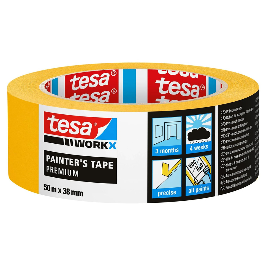 tesa Workx Malerband Premium aus Washi Spezialpapier, Breite: 38 mm, Länge: 50 m - Bild 2