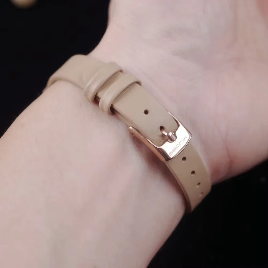 FancyWrist Uhrenarmband Leder, beige, Xiaomi Mi Band 8/9 - Bild 1