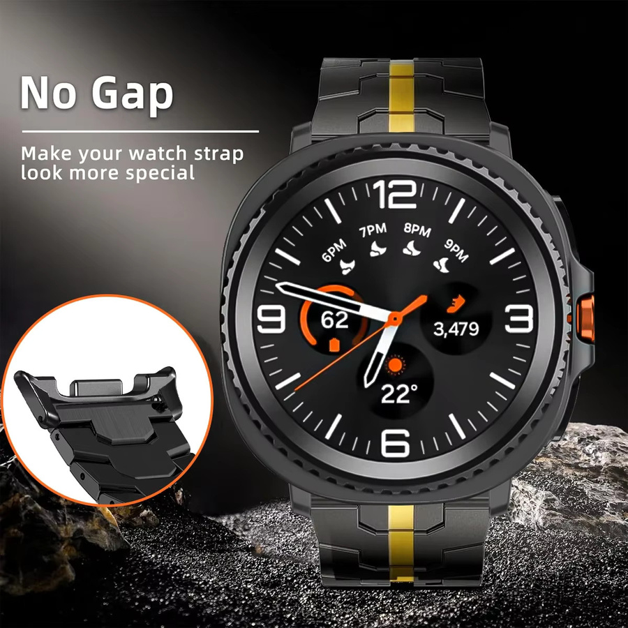 OAKCHARM Uhrenarmband Edelstahl, Schwarz, Samsung Galaxy Watch 8 44 mm 47 mm - Bild 3