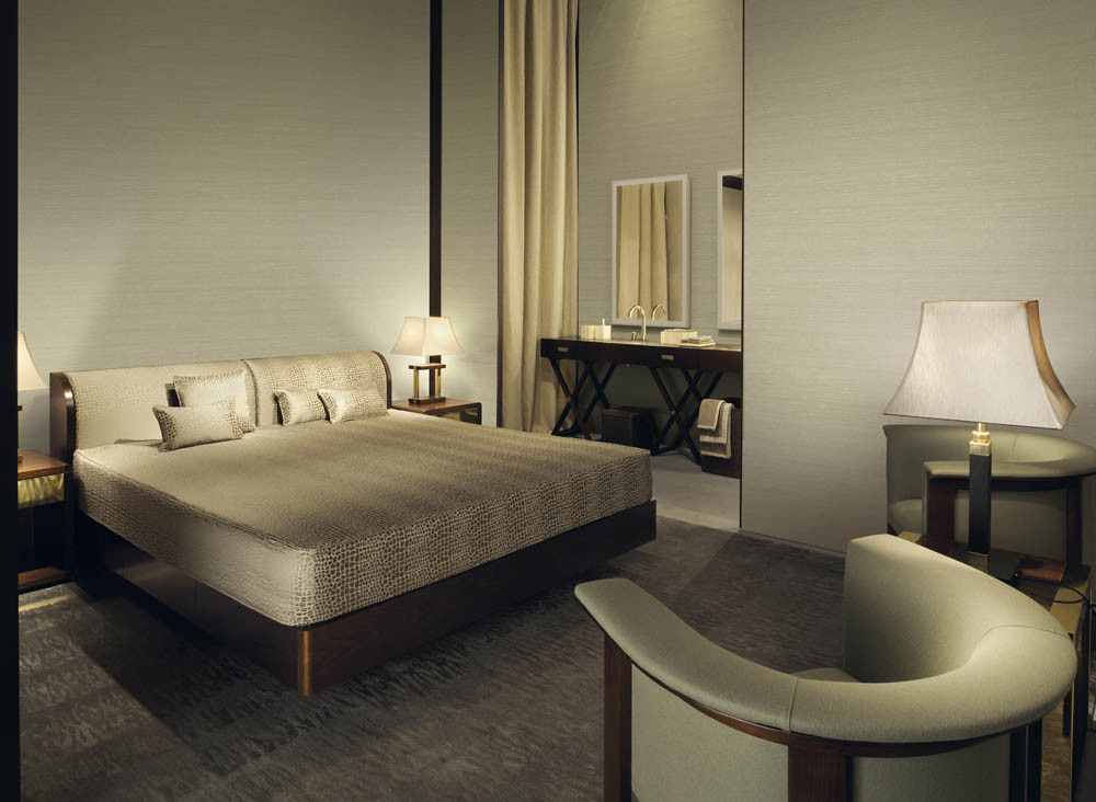 Armani Casa Wallpaper Trocadero 9255 in Beige mit abstraktem Animal Print und Glamour-Effekt aus Vinyl - Bild 1