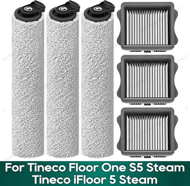 OSSIEAO Ersatzteile für Tineco Floor One S5 Steam und iFloor 5 Steam Rollenbürsten und Filter - Bild 1