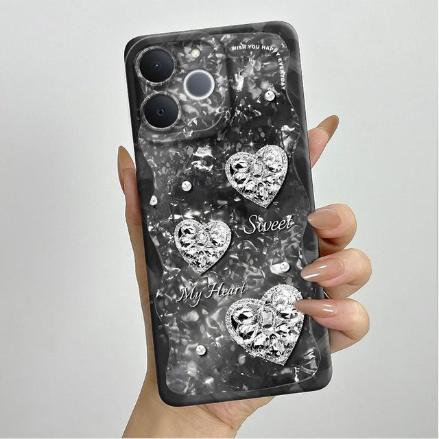Realme Note 70T Handyhülle mit Schmetterlingsblumen Design in Schwarz zum Anti-Drop-Schutz - Bild 1