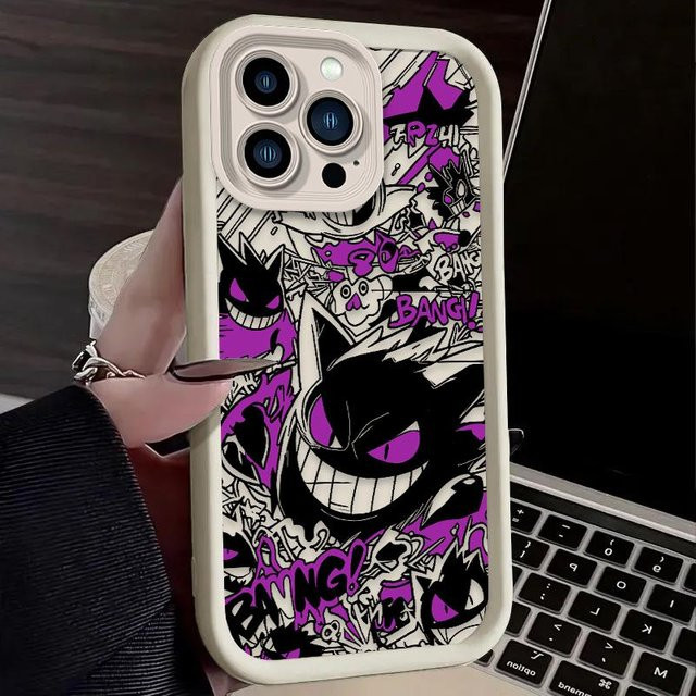 Silikonhülle Gengar P-Pokemon für iPhone 11 bis iPhone 17 Air in Multicolor - Bild 1