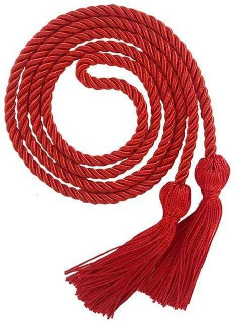 Abschlusskordel Polyesterfaden, rote Ehrenschnur mit Quasten, Unisex - Bild 1